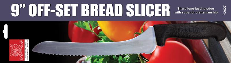 Omcan - Retail-Ready 9" Off-Set Bread Slicer, Pack of 4 - 21881