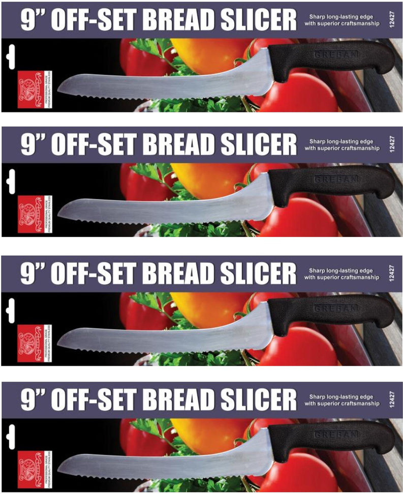 Omcan - Retail-Ready 9" Off-Set Bread Slicer, Pack of 4 - 21881