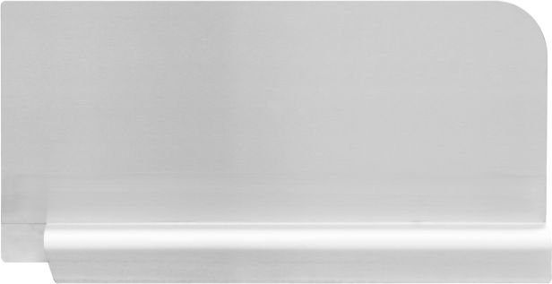 Omcan - Right Stainless Steel Splash Guard for 18″ x 21″ Pot Sinks, Pack of 2 - 47732