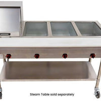 Omcan - Roll Top Cover with Handle for Stainless Steel Steam Table - 81124