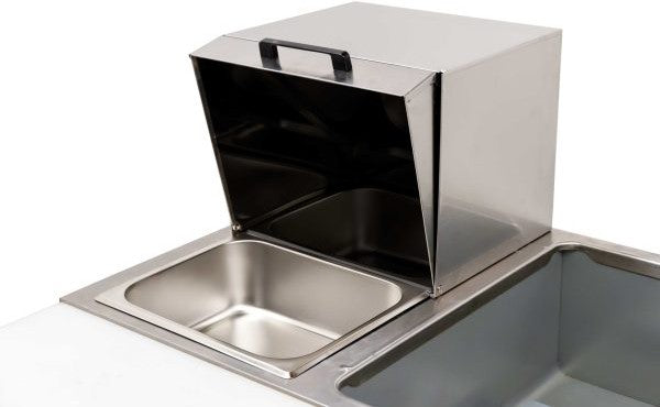 Omcan - Roll Top Cover with Handle for Stainless Steel Steam Table, Pack of 2 - 81124