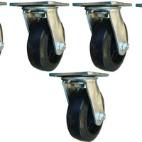 Omcan - Rotating Heavy Duty Industrial Platform Cart Caster, Pack of 4 - 13115