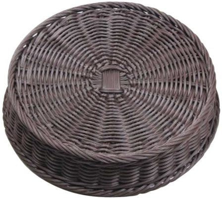 Omcan - Round Rattan Basket for 3-Tier Display Stand, Pack of 5 - 44295