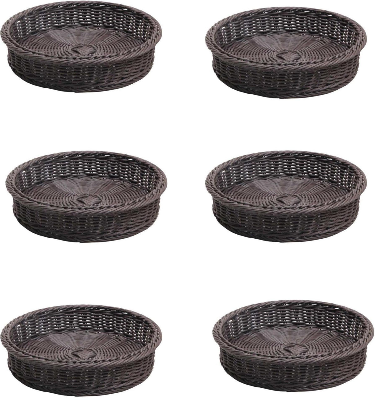 Omcan - Round Rattan Basket for 3-Tier Display Stand, Pack of 5 - 44295