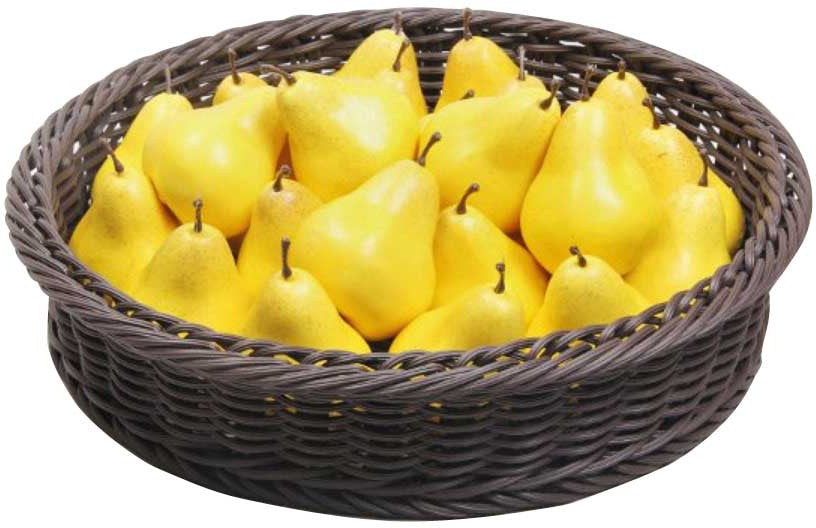 Omcan - Round Rattan Basket for 3-Tier Display Stand, Pack of 6 - 44295