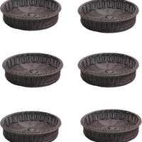 Omcan - Round Rattan Basket for 3-Tier Display Stand, Pack of 6 - 44295