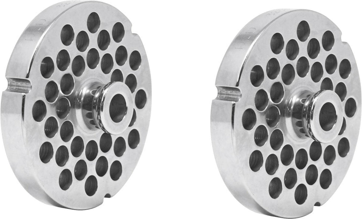 Omcan - Round Stainless Steel #32 Machine Plate With Hub 10mm (3/8″) With Three Notches - 23564