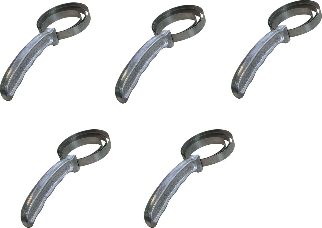 Omcan - Round Stainless Steel Meat Scraper, Pack of 10 - 10461