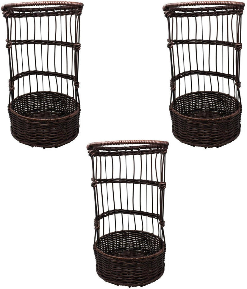 Omcan - Round Wicker Basket, Pack of 3 - 43112