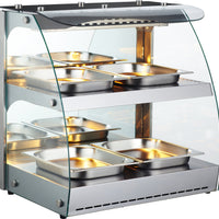 Omcan - Self Service Heated Display Case with Two Shelves - FW-CN-0100-C