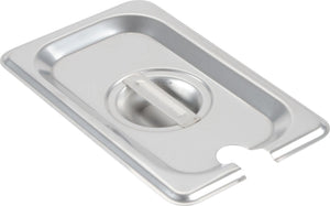 Omcan - Slotted 1/4-Size Stainless Steel Steam Table Pan Cover, 25/cs - 80276