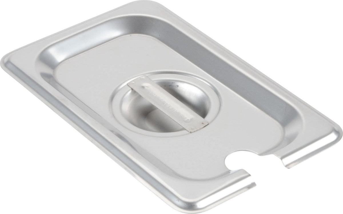 Omcan - Slotted 1/6-Size Stainless Steel Steam Table Pan Cover, Pack of 30 - 80281