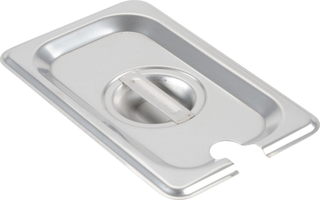 Omcan - Slotted 1/9-Size Stainless Steel Steam Table Pan Cover, Pack of 30 - 80285