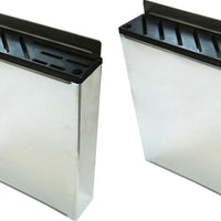 Omcan - Small Stainless Steel Knife Rack with Black Insert - 12903