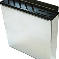 Omcan - Small Stainless Steel Knife Rack with Black Insert, Pack of 2 - 12903