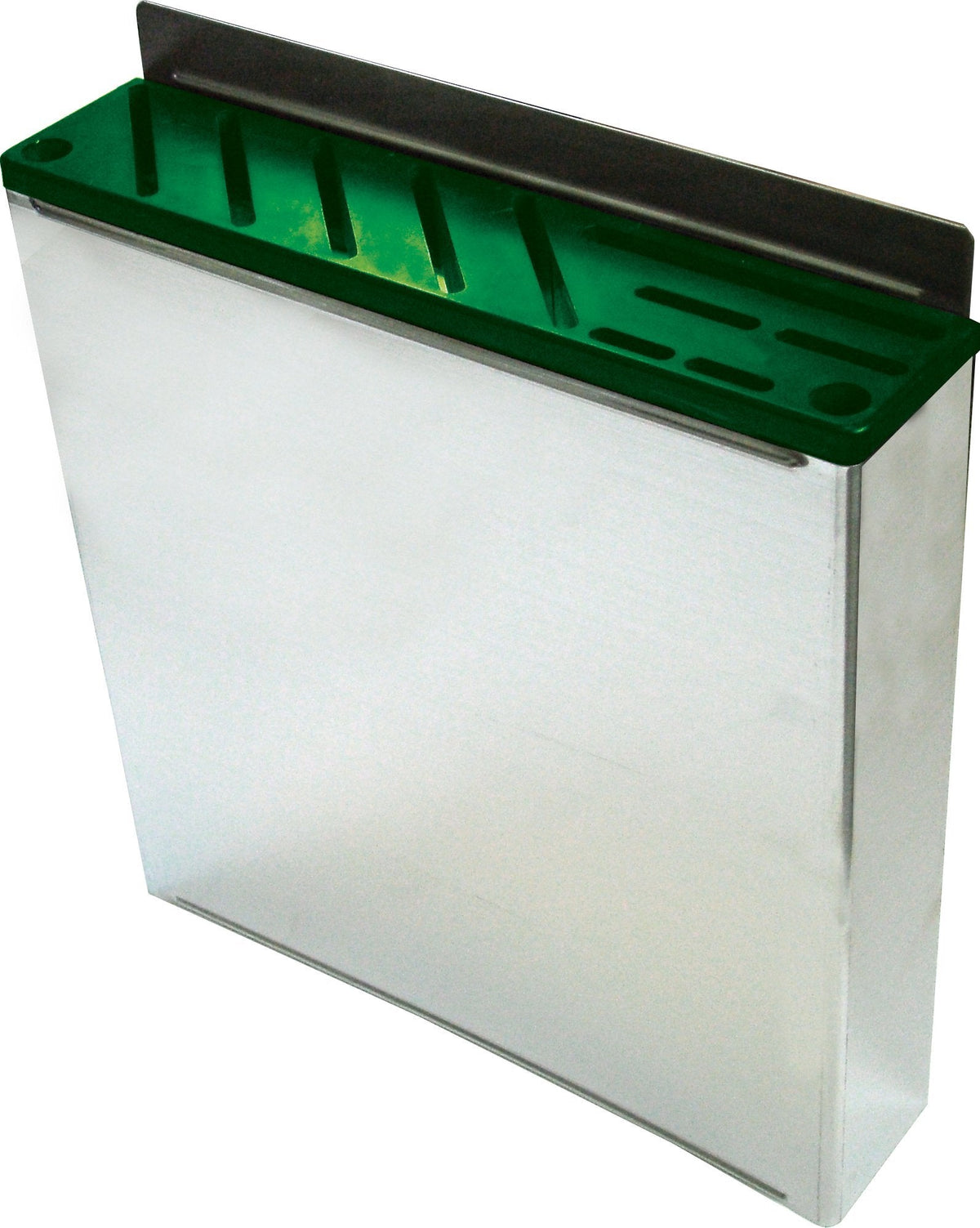 Omcan - Small Stainless Steel Knife Rack with Green Insert, Pack of 2 - 12928