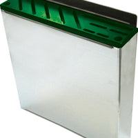 Omcan - Small Stainless Steel Knife Rack with Green Insert, Pack of 2 - 12928