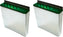 Omcan - Small Stainless Steel Knife Rack with Green Insert, Pack of 2 - 12928