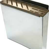 Omcan - Small Stainless Steel Knife Rack with Tan Insert, Pack of 2 - 12933