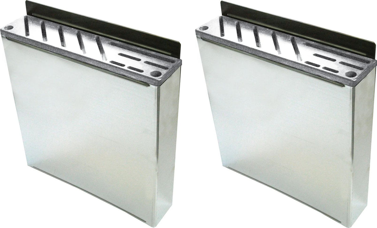 Omcan - Small Stainless Steel Knife Rack with White Insert, Pack of 2 - 12935