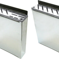 Omcan - Small Stainless Steel Knife Rack with White Insert, Pack of 2 - 12935
