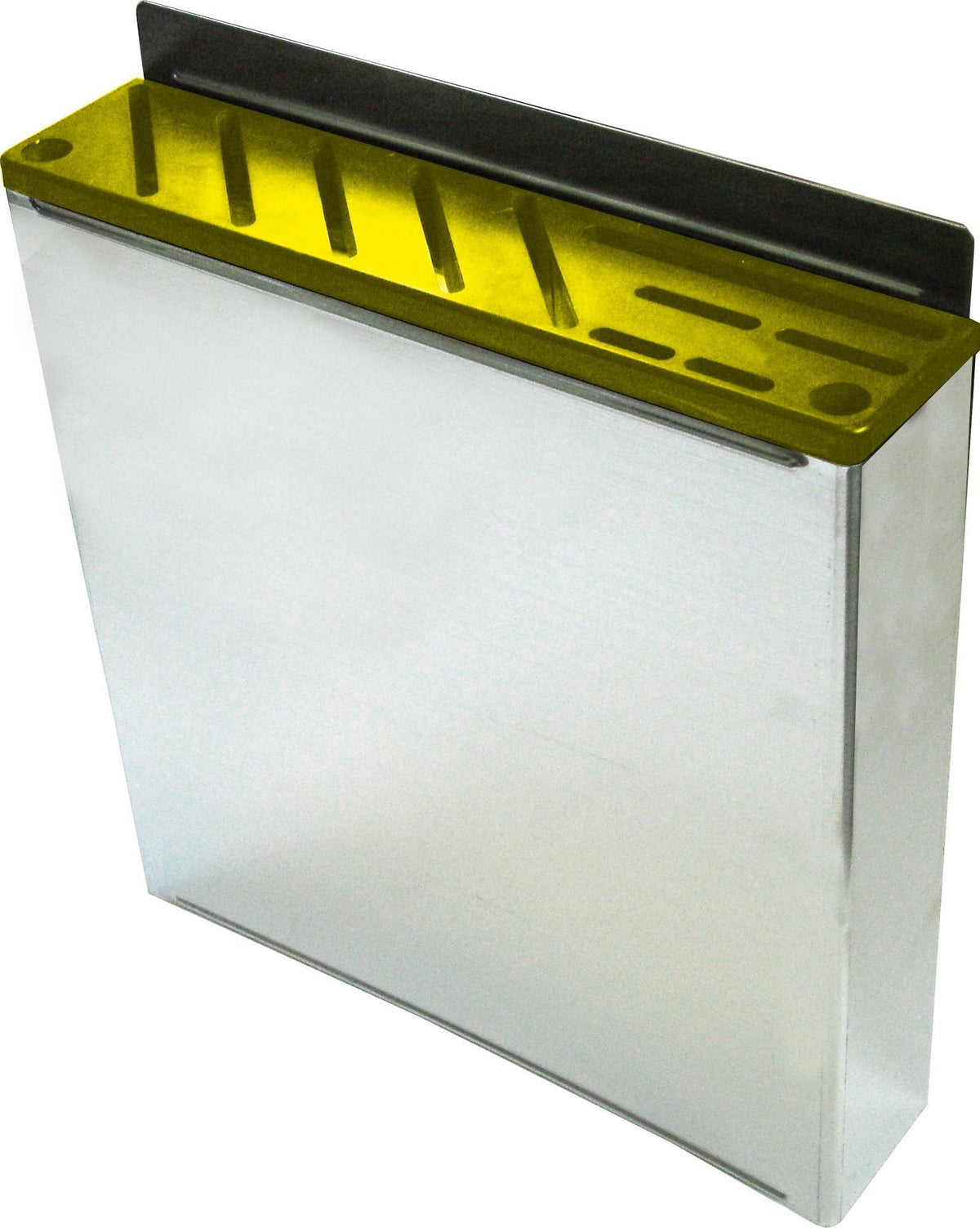 Omcan - Small Stainless Steel Knife Rack with Yellow Insert, Pack of 2 - 12937