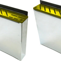 Omcan - Small Stainless Steel Knife Rack with Yellow Insert, Pack of 2 - 12937