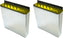 Omcan - Small Stainless Steel Knife Rack with Yellow Insert, Pack of 2 - 12937