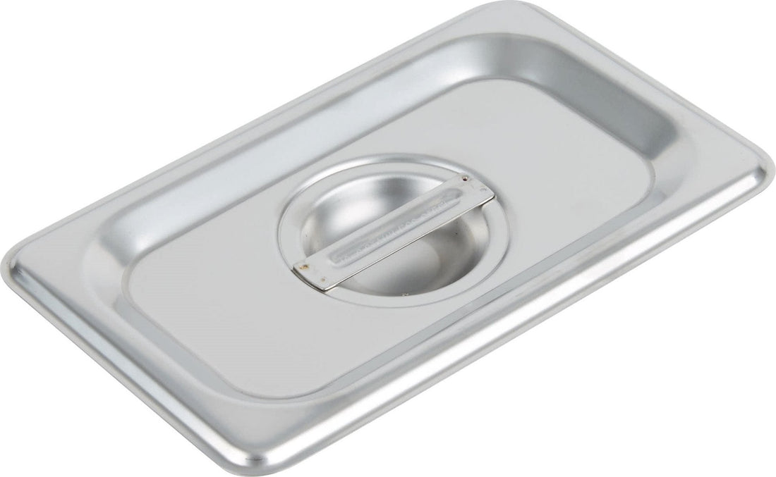 Omcan - Solid 1/9-Size Stainless Steel Steam Table Pan Cover, Pack of 30 - 80284
