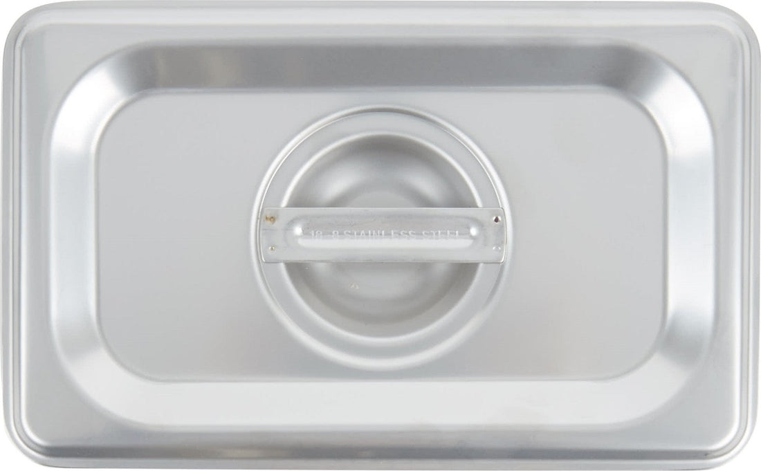 Omcan - Solid 1/9-Size Stainless Steel Steam Table Pan Cover, Pack of 30 - 80284