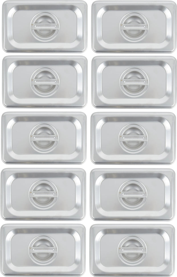 Omcan - Solid Full Size Stainless Steel Steam Table Pan Cover, Pack of 10 - 80260