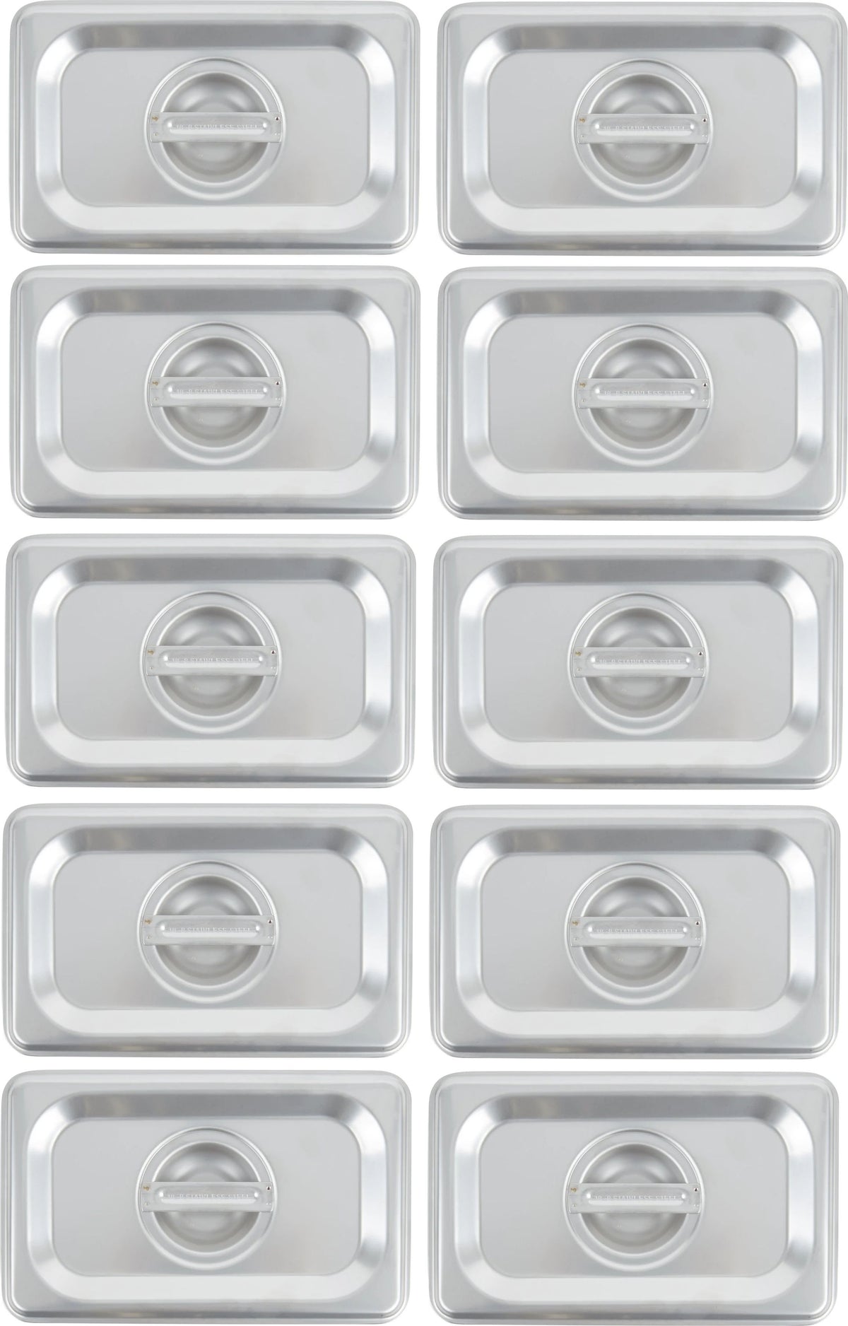 Omcan - Solid Full Size Stainless Steel Steam Table Pan Cover, Pack of 10 - 80260