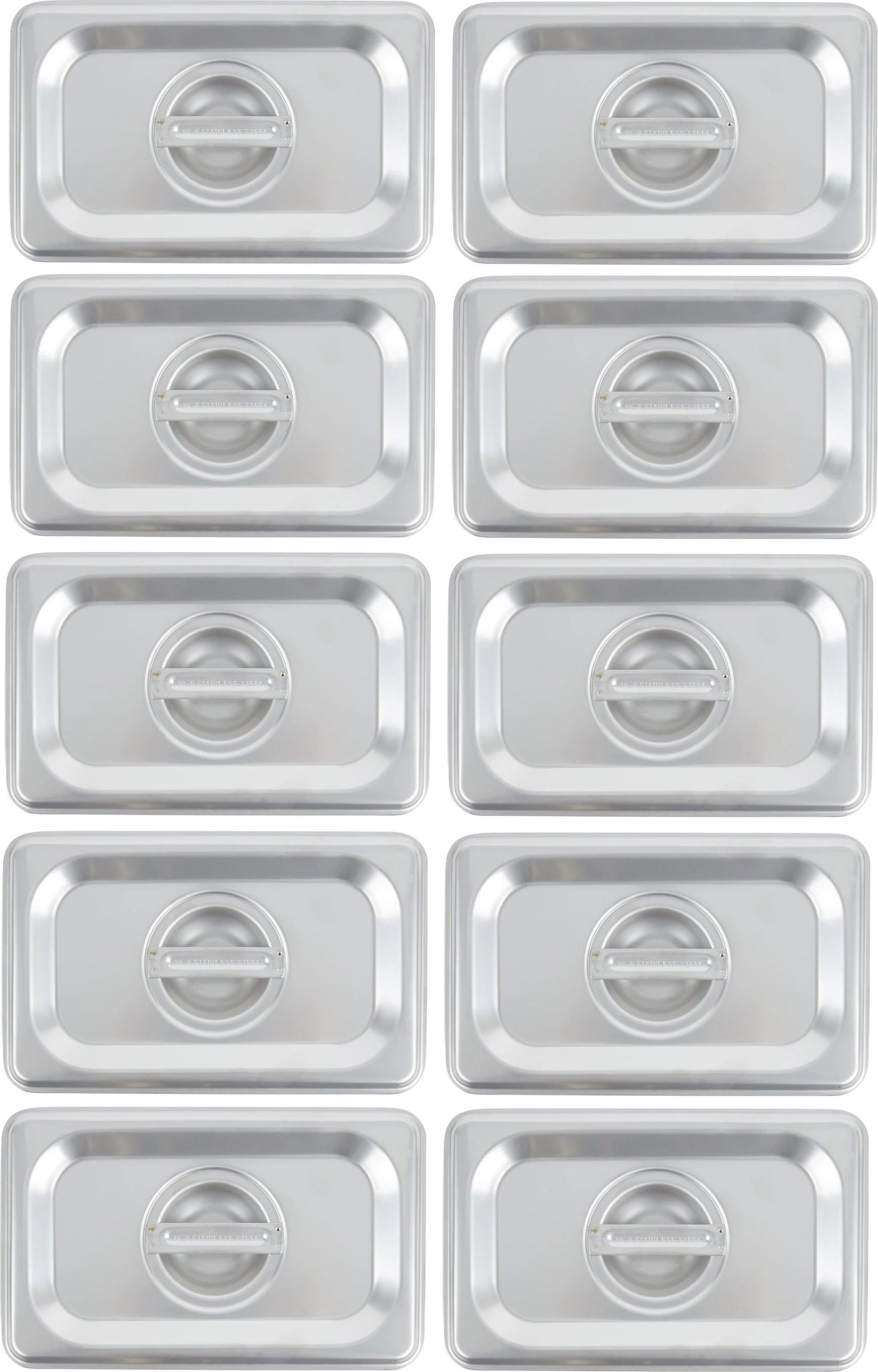 Omcan - Solid Full Size Stainless Steel Steam Table Pan Cover, Pack of 10 - 80260