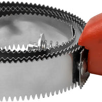 Omcan - Spiral Stainless Steel Fish Scaler With Red Plastic Handle, Pack of 10 - 47089