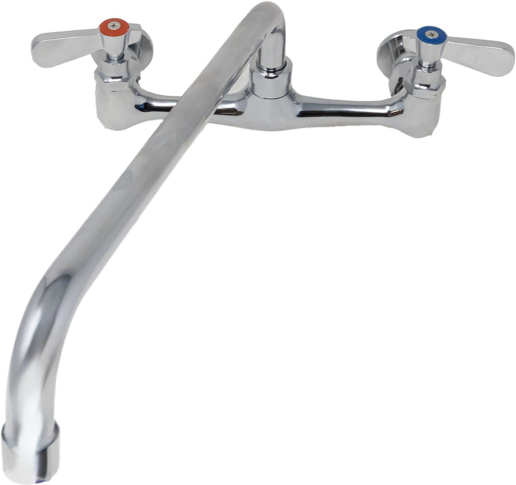 Omcan - Splash Mounted Faucet with 16″ Swing Spout and 8″ Centers, Pack of 2 - 47819