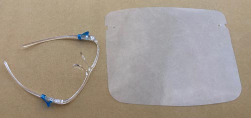 Omcan - Splash Protector Anti-Fog Disposable Full Face Shield Cover With Glasses Frame, 10 Pc Pack, Pack of 10 - 46700