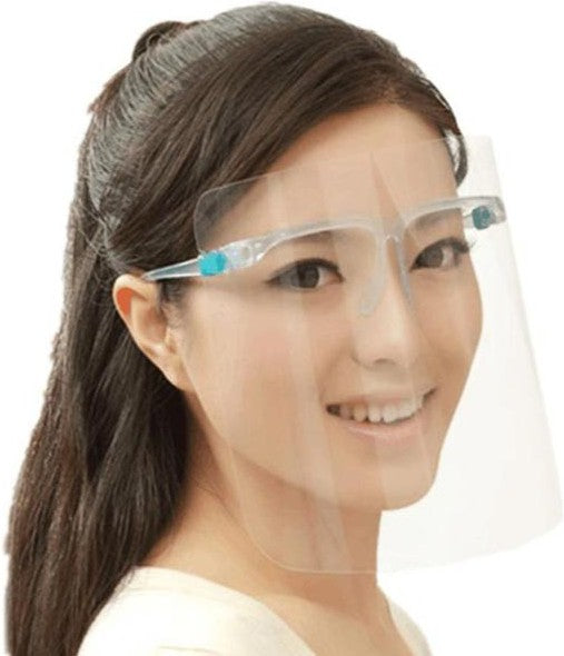 Omcan - Splash Protector Anti-Fog Disposable Full Face Shield Cover With Glasses Frame, 10 Pc Pack, Pack of 10 - 46700