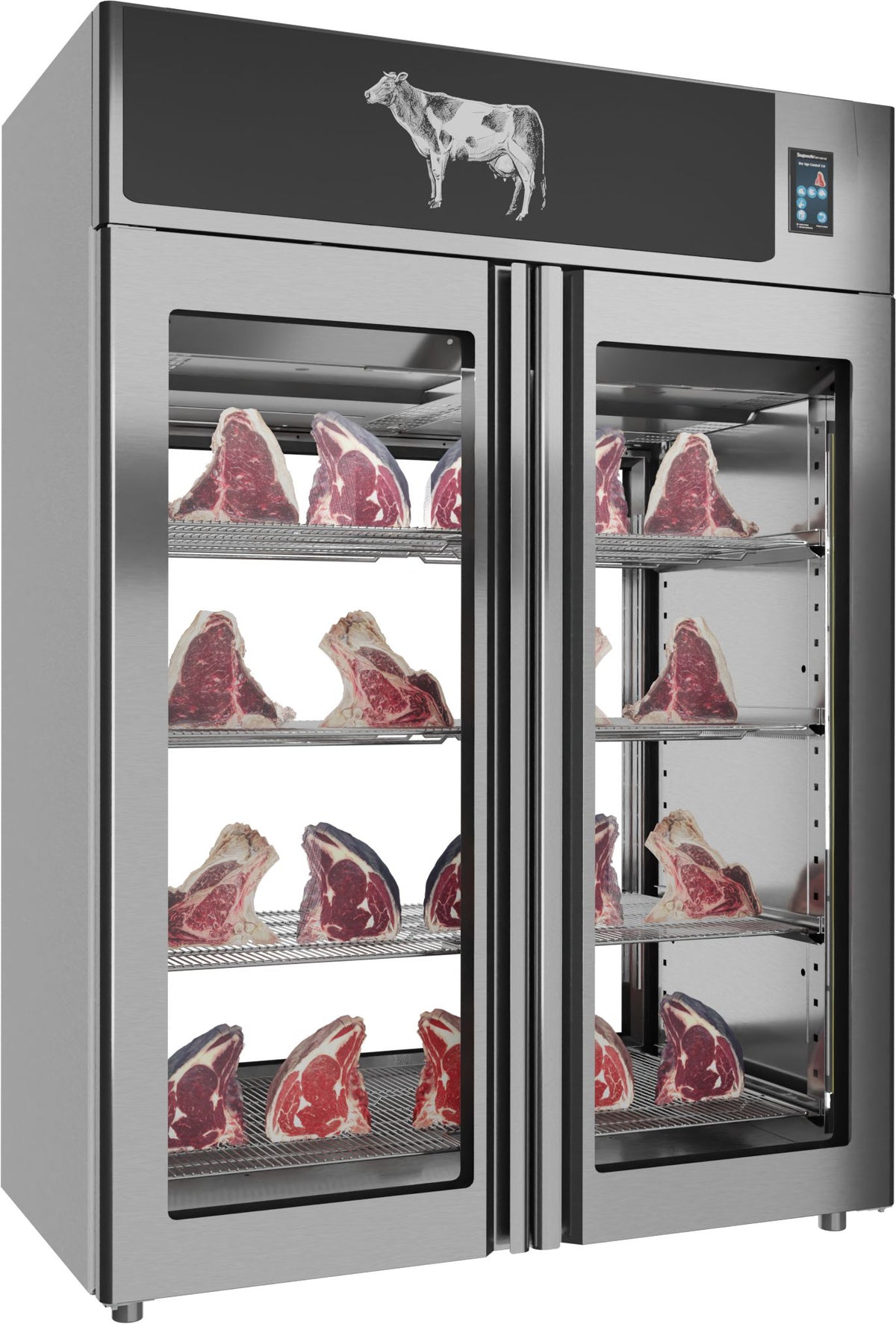 Omcan - Stagionello 1400 L Capacity Standard Meat Maturation Cabinet 3.0 Preserving and Dry Aging With 2-Glass View - MM-IT-1400-TWV
