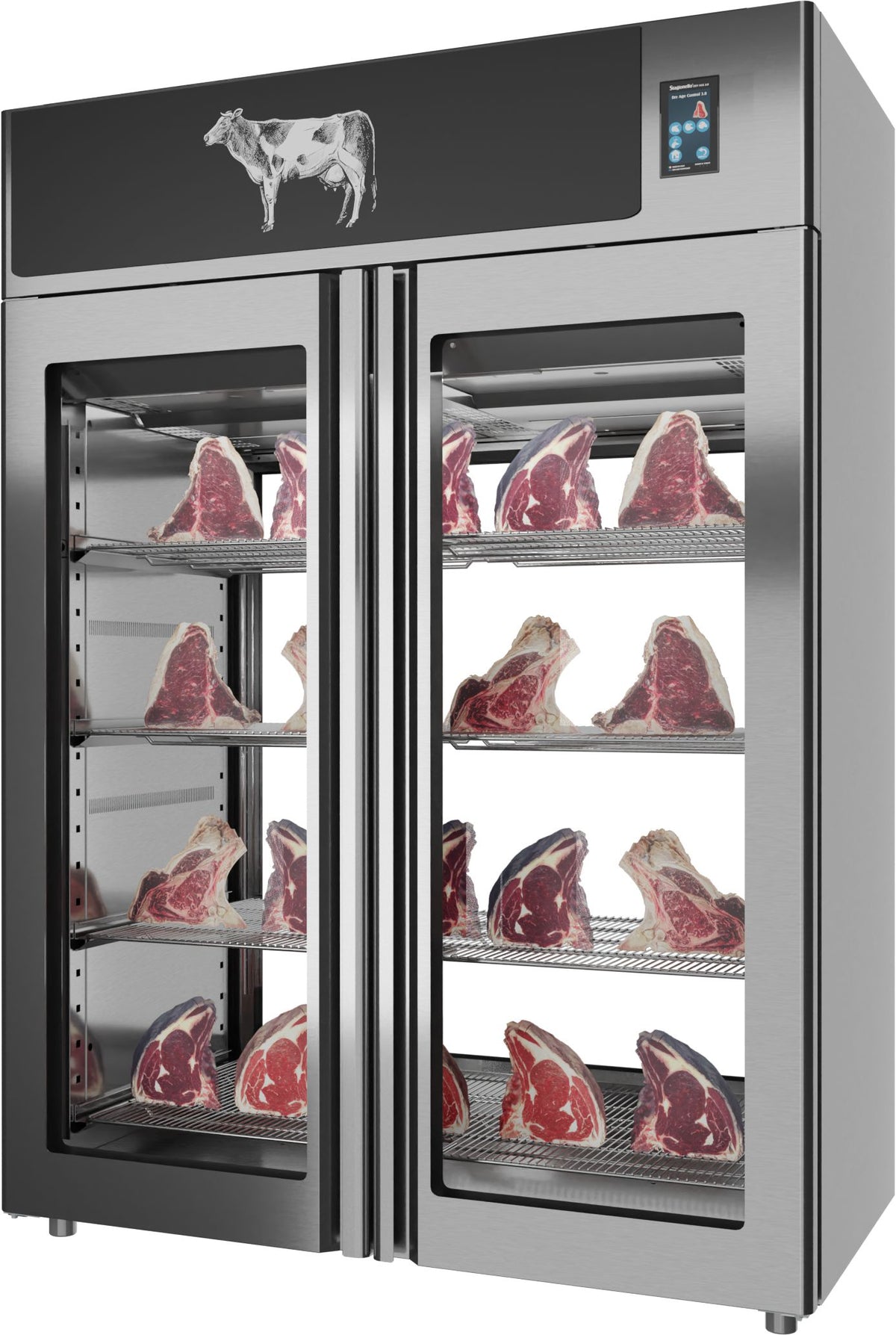 Omcan - Stagionello 1400 L Capacity Standard Meat Maturation Cabinet 3.0 Preserving and Dry Aging With 2-Glass View - MM-IT-1400-TWV