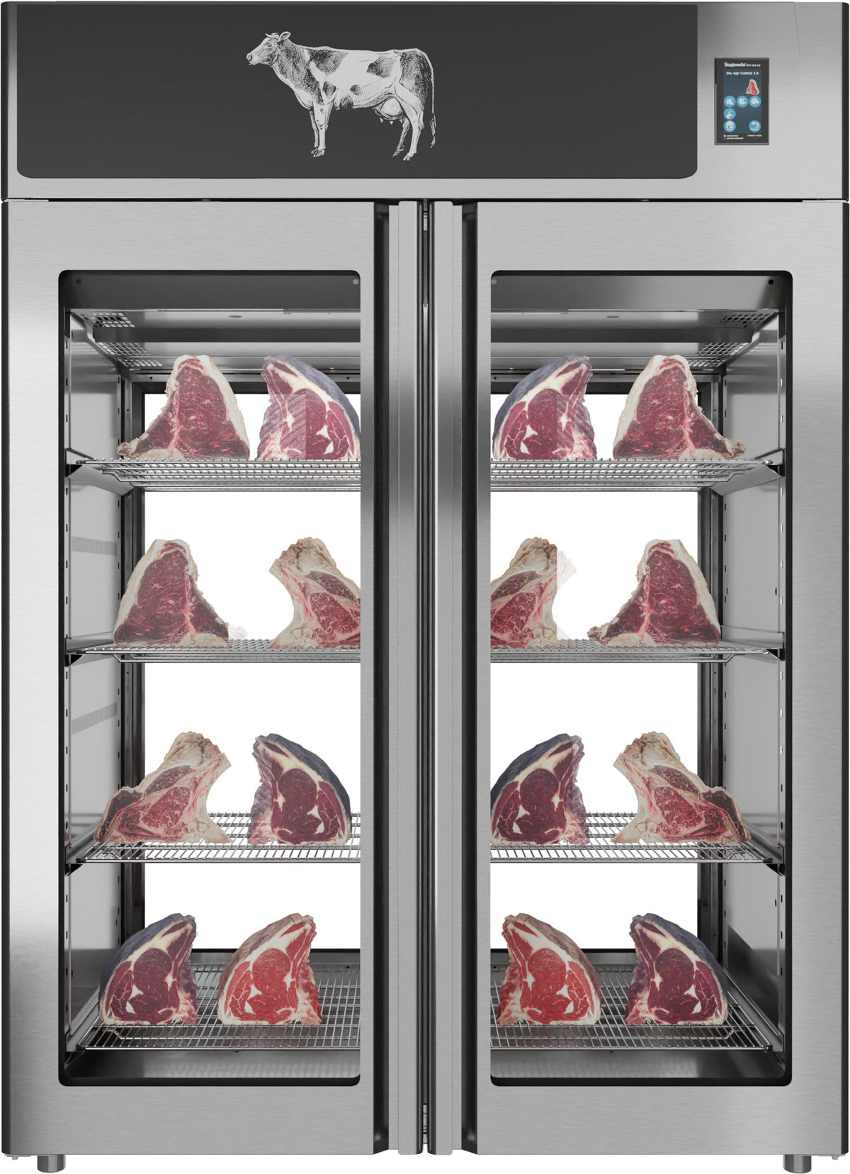 Omcan - Stagionello 1400 L Capacity Standard Meat Maturation Cabinet 3.0 Preserving and Dry Aging With 2-Glass View - MM-IT-1400-TWV