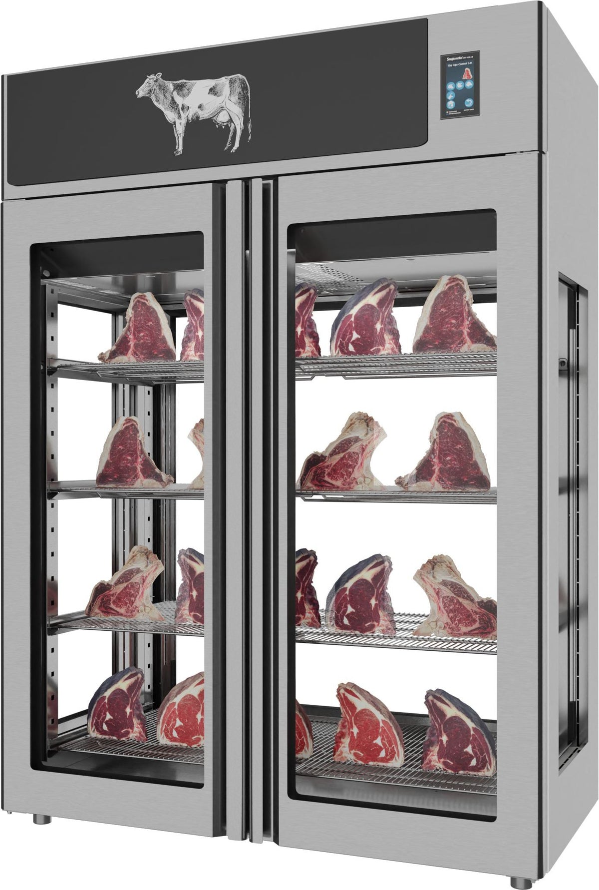 Omcan - Stagionello 1400 L Capacity Standard Twin Meat Maturation Cabinet 3.0 Preserving and Dry Aging - MM-IT-1400-TWC