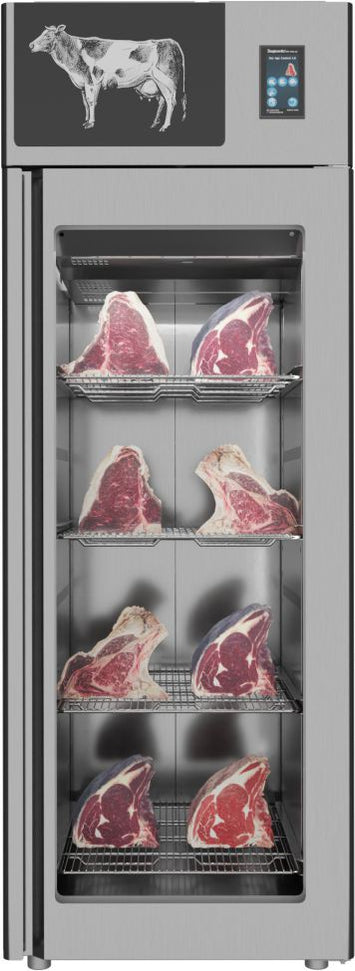 Omcan - Stagionello 700L Capacity Standard Meat Maturation Cabinet 3.0 Preserving and Dry Aging With 4 Glass View - MM-IT-700-SS-AV