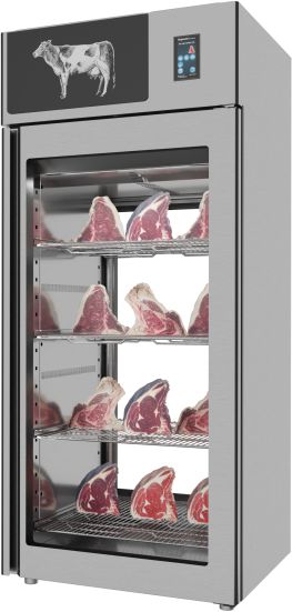 Omcan - Stagionello 900L Capacity Standard Meat Maturation Cabinet 3.0 Preserving and Dry Aging With 2-Glass View - MM-IT-900-SS-V