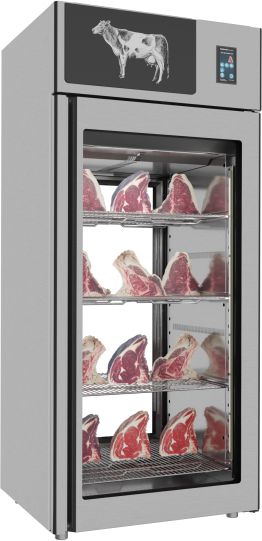 Omcan - Stagionello 900L Capacity Standard Meat Maturation Cabinet 3.0 Preserving and Dry Aging With 4-Glass View - MM-IT-900-SS-AV