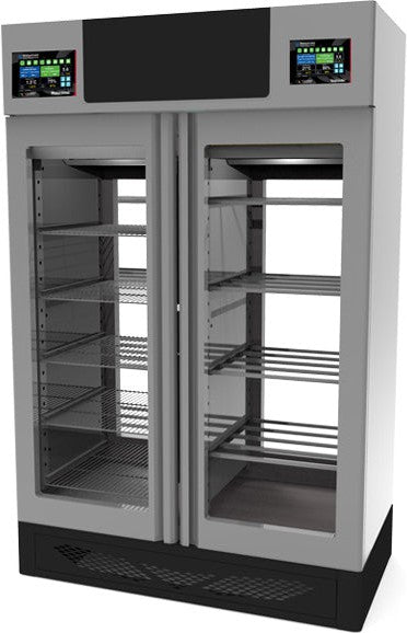 Omcan - Stagionello + Maturmeat Combo 100+100 Kg Cabinet with Climatouch and Fumotic Total View - 45376
