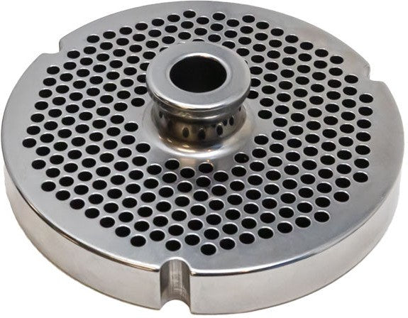 Omcan - Stainless Steel #32 Machine Plate with 3.5mm Hub and Three Round Notches - 11169