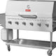 Omcan - Stainless Steel 6 Burners Propane Outdoor BBQ Grill with Top And Side Shelf - CE-CN-0048-S LP