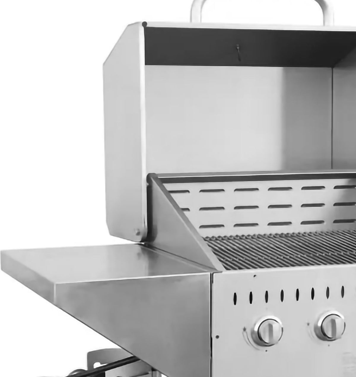 Omcan - Stainless Steel 8 Burners Propane Outdoor BBQ Grill with Top And Side Shelf - CE-CN-0060-S LP