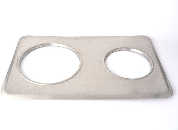 Omcan - Stainless Steel Adaptor Plates Fits 4 Qt & 7 Qt Inset Pans with 6.3" & 8.3" Inset Holes , Pack of 8 - 44852