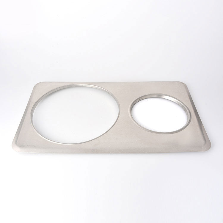 Omcan - Stainless Steel Adaptor Plates Fits 7 Qt & 11 Qt Inset Pans with 8.3" & 10.3" Inset Holes , Pack of 5 - 46369